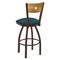 Holland Bar Stool Co 25" Swivel Counter Stool, Bronze Finish, Med Back, Graph Tidal Seat 83025BZMedMplB022 - alternate 3